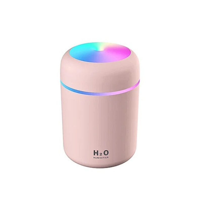 Humidificateur d'Air 300ml avec Lumière d'ambiance pour Voiture, Chambre, Bureau...