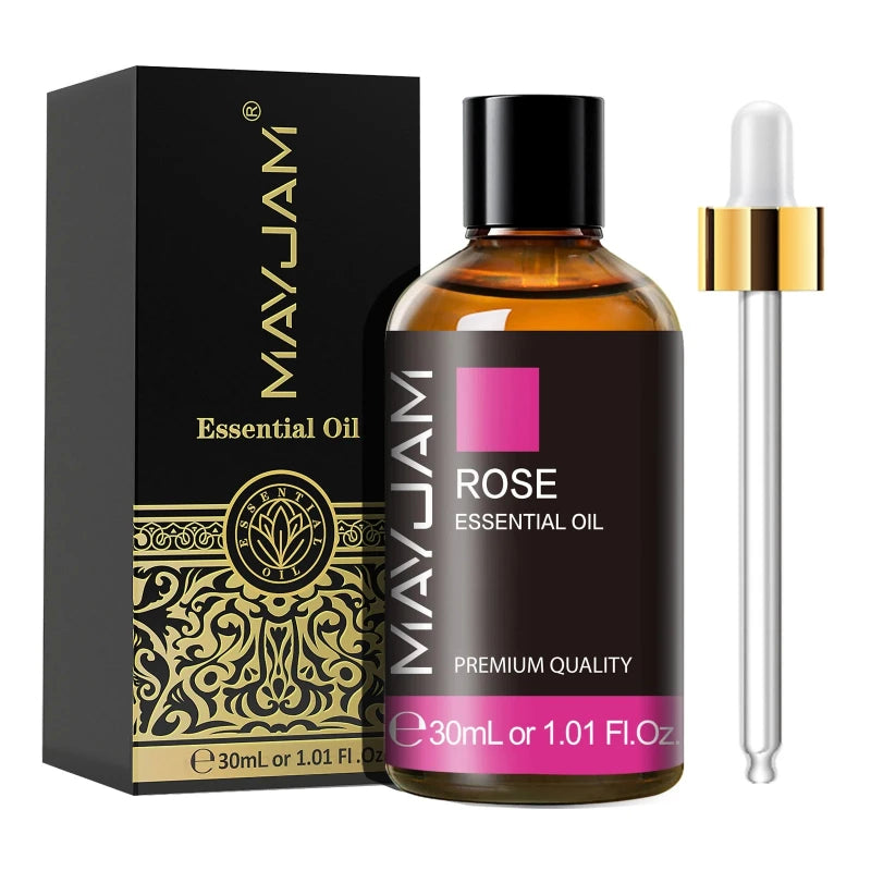 Huile Essentielle MAYJAM 30ML - 100% Pure et Naturelle, parfum petale de rose